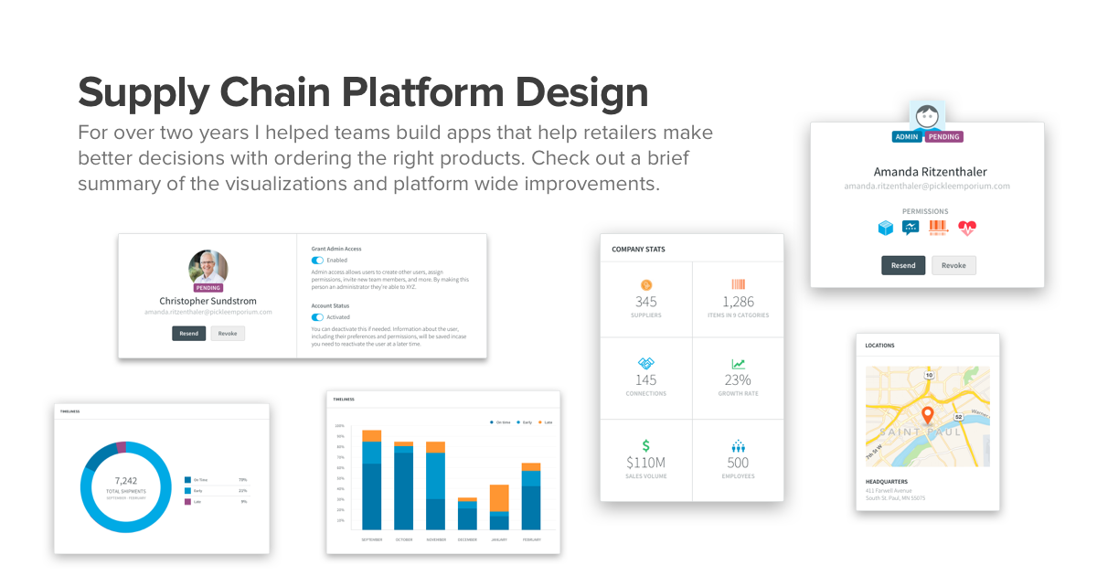 Supply Chain Management Application Designs UX